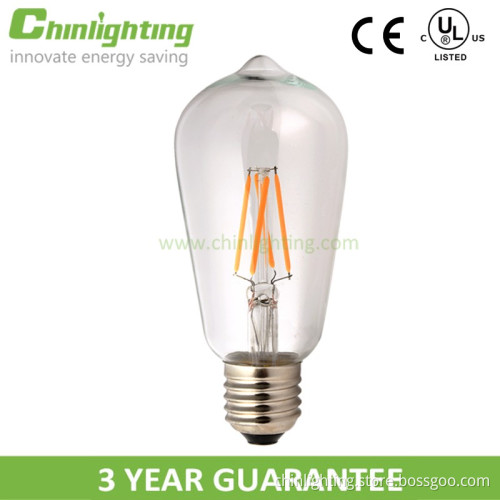 UL LED 3000k S19 st58 vintage antique lamps led edison bulb